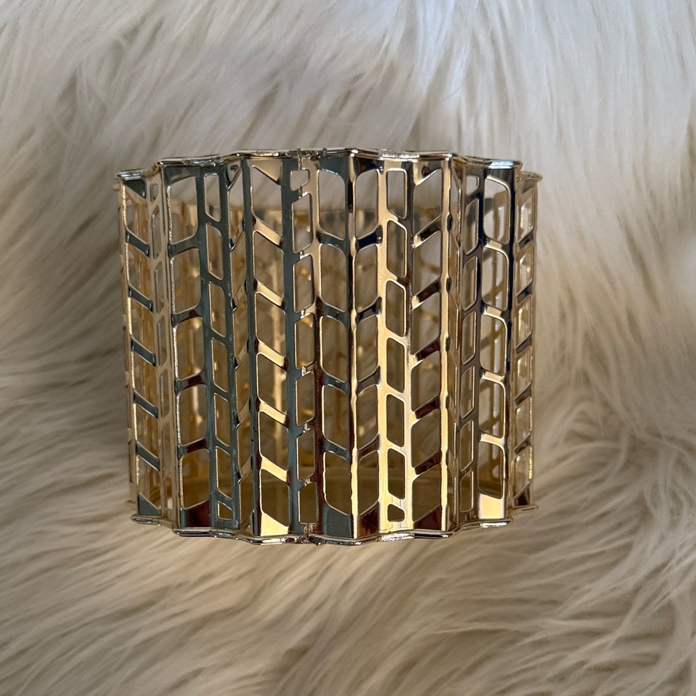 Gold Bath and Body Works 3-Wick Candle Holder